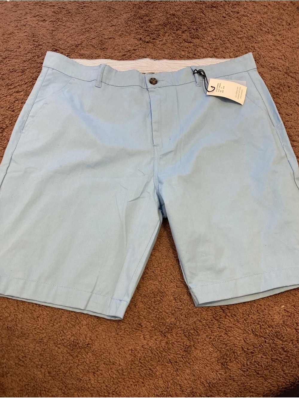 SMASH Blue Chino Shorts Light Blue 8.5 Inch Inseam Size 38 NEW $40